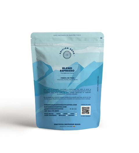 Café blend espresso de especialidad origen Cauca Colombia Native Root Coffee