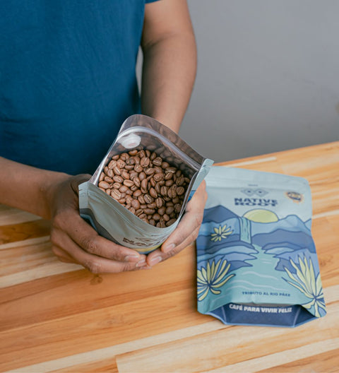 Café blend comunitario de especialidad origen Cauca Colombia Native Root Coffee