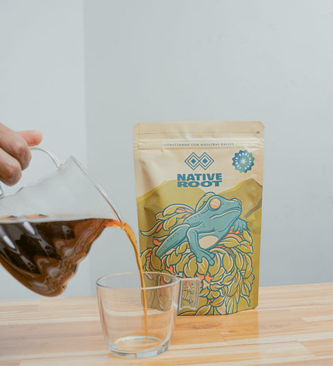 Café Gesha proceso semilavado de especialidad origen Cauca Colombia Native Root